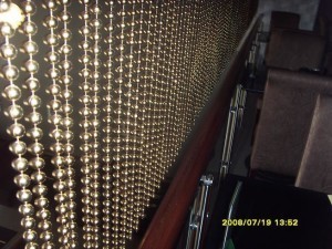 10mm ball chain curtain in 50% space