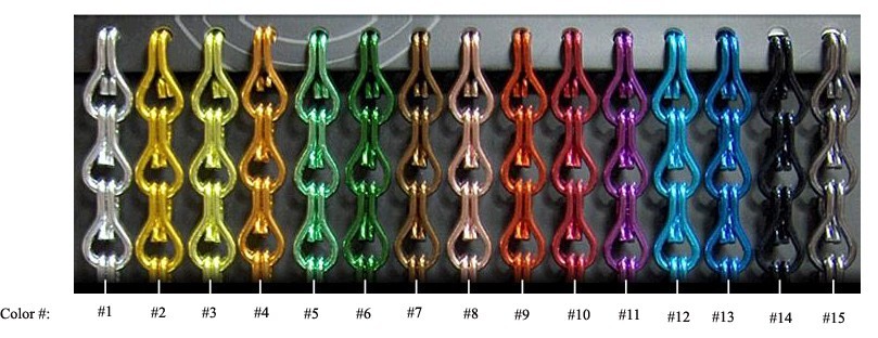 aluminum link chain colors - Ball Chain Curtain, Link Chain Curtain ...