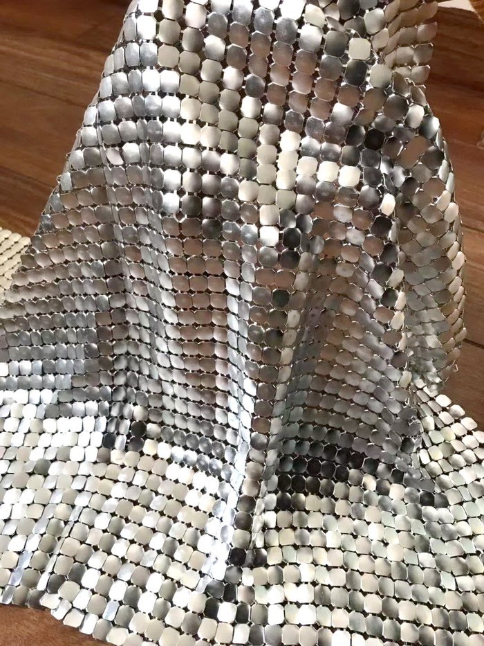 10mm silver metal mesh